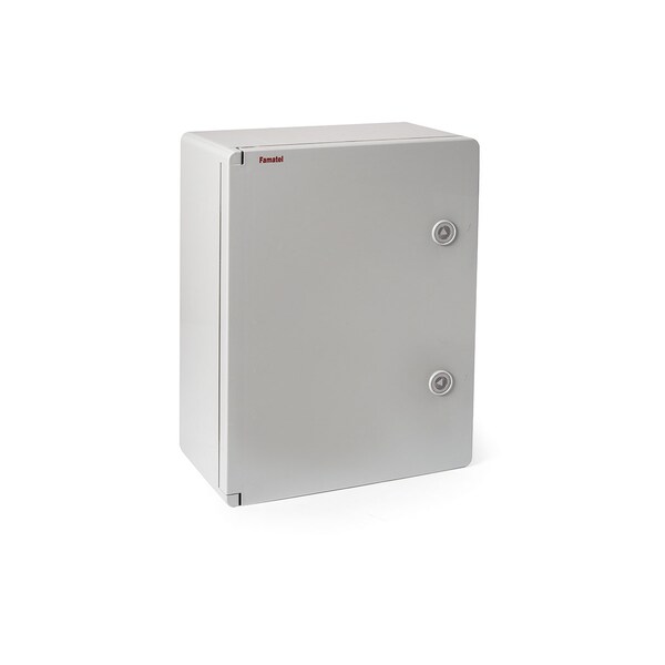 Famatel Usa Triangular Key Electrical Enclosures, 11.8 in H, 6.45 in D, 15.7 in W, NEMA 4X, Polycarbonate 39134UL - main